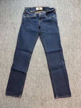 Y2K Hollister Jeans Juniors 3S W26 L31 Low Rise Bootcut Dark Wash Denim